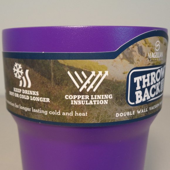 Magellan Outdoors 12 oz Stainless Steel New Purple Tumbler / Cup / Thermos - Picture 15 of 16